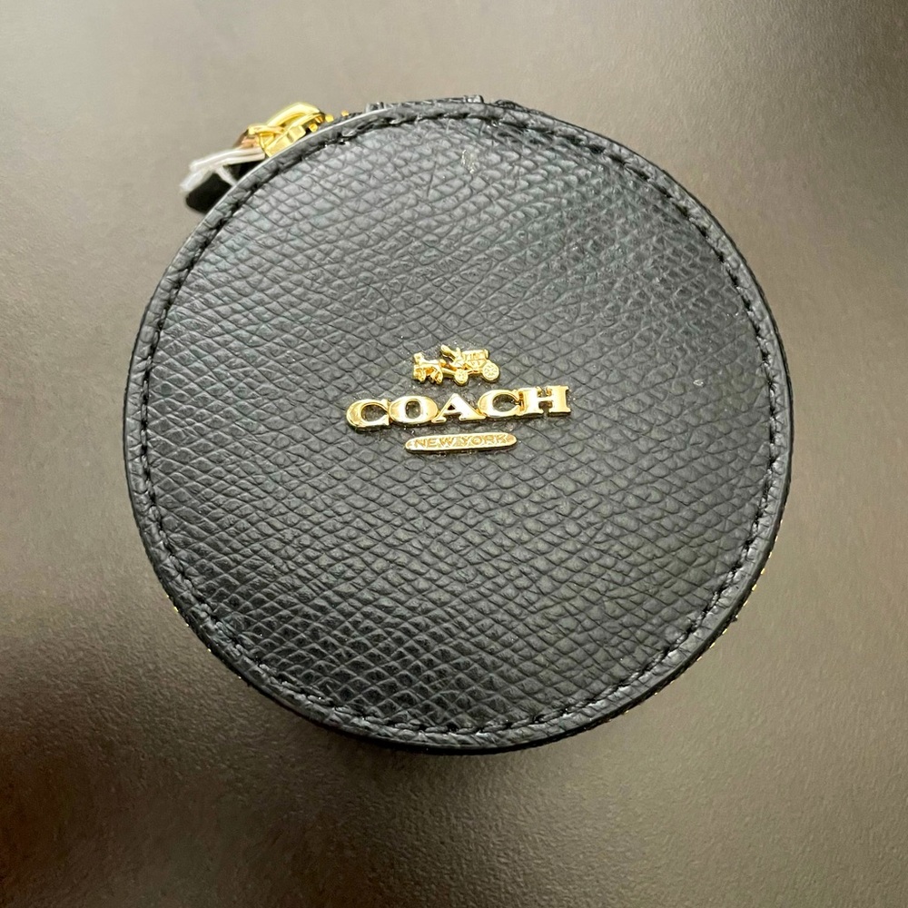 Coach F66501 Round Trinket Leather Box
